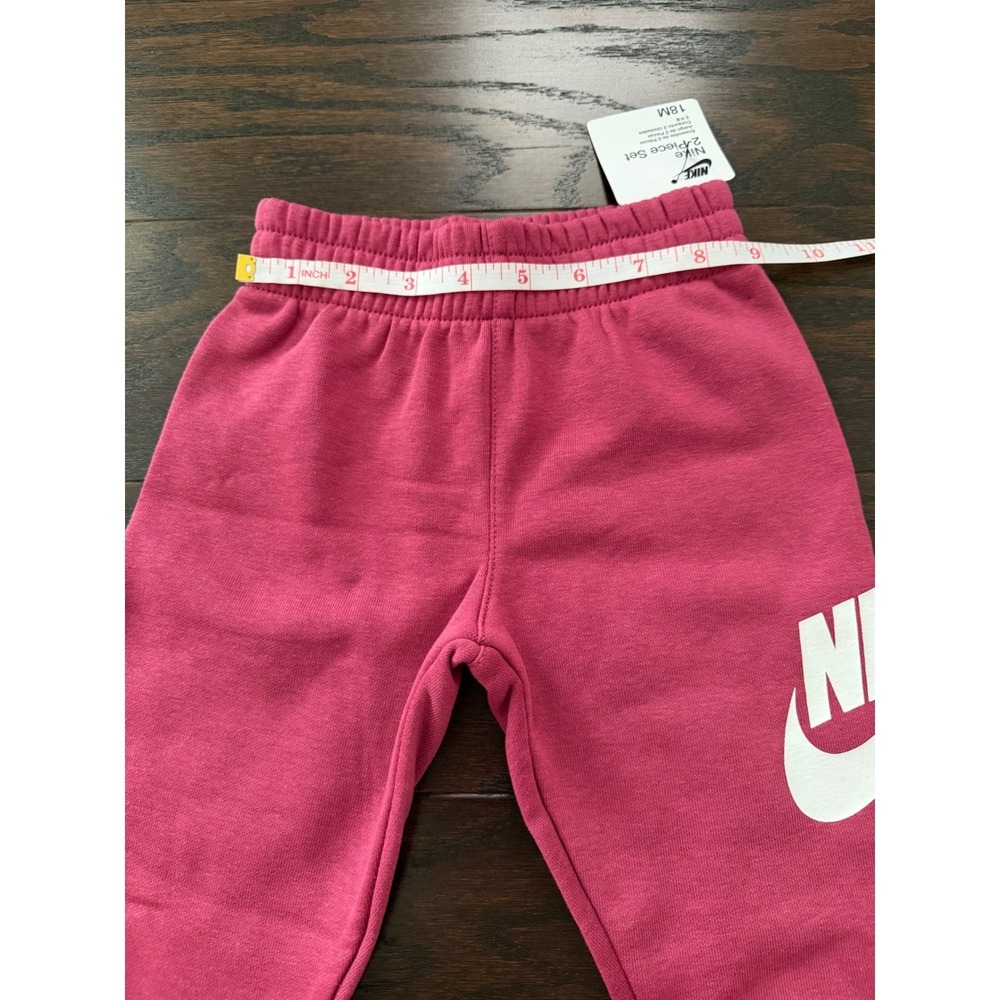 Nike Toddler Girls Pink Fleece Hoodie and Joggers 2-Piece Set 18M L135-ADZ 425 - Picture 7 of 11